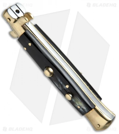 AGA Campolin 10" Italian Stiletto Picklock Auto Brass/Brazil Horn (4.5" Bayonet) 2 AGA Campolin 10" Italian Stiletto Picklock Auto Brass/Brazil Horn (4.5" Bayonet) - Image 2