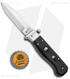 AGA Campolin Piccolo Italian Stiletto Automatic Knife Ebony (2.8" Satin) -SOG Store AGA Campolin Piccolo Italian Stiletto Auto Ebony Satin BHQ 92722 jr bottlecap