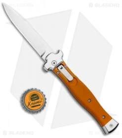 AGA Campolin Zero Italian Leverlock Automatic Knife Orange Al (3.75" Tumbled) -SOG Store AGA Campolin Zero Italian LL Orange Aluminum Tumbled AGA01ALO LB BHQ 97990 jr bottlecap