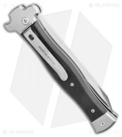 AGA Campolin Zero Reverse Tanto Leverlock Auto Textured Black G10 (3.75" Satin) -SOG Store AGA Campolin Zero Reverse Tanto Leverlock Automatic Black G 10 3.75 Satin AGA01N ST BHQ 116874 LS Side