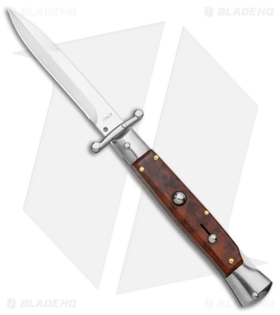 Bolster AKC 9" Automatic Italian Stiletto Snakewood (4" Satin Bayonet) 1 Bolster AKC 9" Automatic Italian Stiletto Snakewood (4" Satin Bayonet)