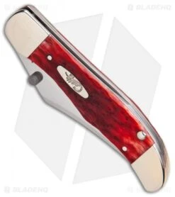 Case Kickstart Mid-Folding Hunter Assisted Knife Dark Red Jig Bone (61265AC CV) -SOG Store Assisted Opener Dark Red Bone Jig Mid Hunter Clip BHQ 86870 er spine