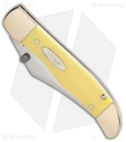 Case Kickstart Mid-Folding Hunter Assisted Knife Yellow (31265AC SS) -SOG Store Assisted Opener Smooth Yellow Synthetic Mid Hunter clip BHQ 86872 er spine