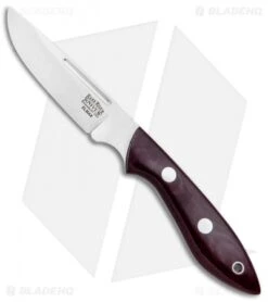 Bark River Adventurer II Fixed Blade Knife Burgandy Canvas Micarta (3.25" Elmax)
