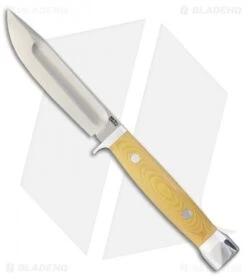 Bark River Canoe Fixed Blade Knife Antique Ivory Canvas Micarta (4.5" A-2)