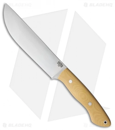 Bark River Kalahari Camp II Fixed Blade Knife Antique Ivory Micarta (12" Satin) 1 Bark River Kalahari Camp II Fixed Blade Knife Antique Ivory Micarta (12" Satin)