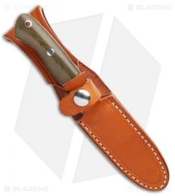 Bark River Mini Aurora Hunter Fixed Blade Knife Green Canvas (3.6" Satin) 6 Bark River Mini Aurora Hunter Fixed Blade Knife Green Canvas (3.6" Satin) -SOG Store Bark River Mini Aurora Green Canvas 3V BA06028MGC BHQ 115581 LS Sheath