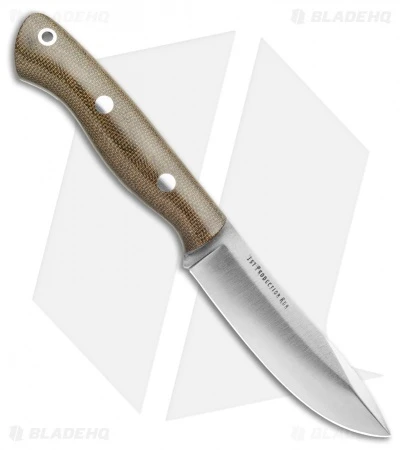 Bark River Mini Aurora Hunter Fixed Blade Knife Green Canvas (3.6" Satin) 2 Bark River Mini Aurora Hunter Fixed Blade Knife Green Canvas (3.6" Satin) - Image 2