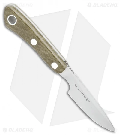 Bark River Rascal II Fixed Blade Knife Green Canvas Micarta (3.1" Satin) 2 Bark River Rascal II Fixed Blade Knife Green Canvas Micarta (3.1" Satin) - Image 2