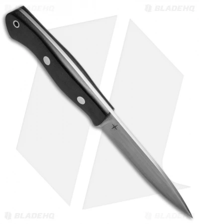 Bark River Knives Aurora LT Bushcraft Knife Black Canvas Micarta (4.5" 3V Satin) 2 Bark River Knives Aurora LT Bushcraft Knife Black Canvas Micarta (4.5" 3V Satin) - Image 2