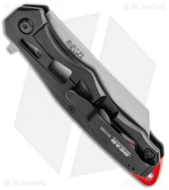 Bear Edge 122 Flipper Frame Lock Knife Black Stainless Steel (3" Bead Blast) -SOG Store Bear Edge 122 Flipper FL Black SS BB 61123 BHQ 110662 jr side