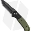 Bear OPS Bold Action V Tanto Automatic Knife Black/Green G-10 (3.75" Black)