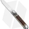 SKM Classic 8" Lever Lock Automatic Italian Knife Stag (3.2" Polish Flat)