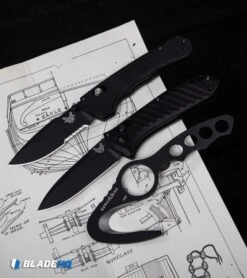 Benchmade 427SBK Mini Vallation AXIS-Assist Knife Black (3.2" Black Serr) -SOG Store Benchmade 10 BLK Rescue Hook Safety Cutter Black Molded Sheath BHQ 51404 kp plans web