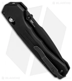 Benchmade 407SBK Vallation AXIS-Assist Knife Black (3.7" Black Serr) -SOG Store Benchmade 407SBK Vallation AXIS Assist Black Black Serr BHQ 84270 jr side