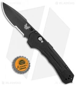 Benchmade 427SBK Mini Vallation AXIS-Assist Knife Black (3.2" Black Serr) -SOG Store Benchmade 427BK Mini Vallation AXIS Assist Black Black Serr 427SBK BHQ 97771 jr bottlecap