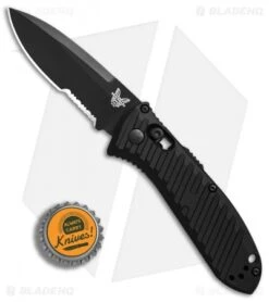 Benchmade 5750SBK Mini Presidio II Automatic Knife (3.2" Black Serr) 7 Benchmade 5750SBK Mini Presidio II Automatic Knife (3.2" Black Serr) -SOG Store Benchmade 5750 SBK Mini Presidio II black serr BHQ 78772 er bottlecap