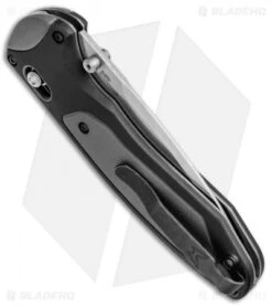 Benchmade 590 Boost AXIS-Assist Knife Black/Gray (3.7" Satin) -SOG Store Benchmade 590 Boost AXIS Assist Black Gray Satin BHQ 51614 jr side