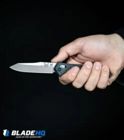 Benchmade 940 Osborne AXIS Lock Knife Green (3.4" Black) 940BK -SOG Store Benchmade 940 2 Osborne AXIS Lock Knife Black G 10 Satin 940 2 BHQ 36208 in hand web 1