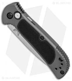 Benchmade 9750 Mini Coalition Automatic Knife Gray Al/Black G-10 (2.9" Satin) -SOG Store Benchmade 9750 Mini Coalition gray al black G10 satin BHQ 75501 er spine 2