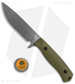 Benchmade Anonimus Fixed Blade Knife OD Green G-10 (5" Gray) 539GY -SOG Store Benchmade Anonimus Fixed Blade OD Green G 10 Gray BHQ 137233 jr bottlecap