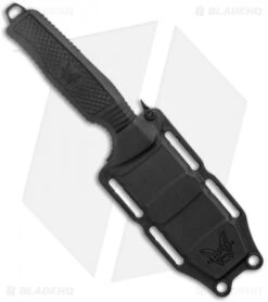 Benchmade H2O Fixed Blade Dive Knife Black Santoprene (3.5" Black Serr) -SOG Store Benchmade Black Fixed Blade Dive Knife 112SBK BLK Black Serr BHQ 123886 jr sheath 1