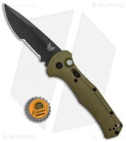 Benchmade Claymore Auto Knife OD Green Grivory (3.6" Black Serr) 9070SBK-1 7 Benchmade Claymore Auto Knife OD Green Grivory (3.6" Black Serr) 9070SBK-1 -SOG Store Benchmade Claymore Auto Ranger Green Grivory Black Serr 9070SBK 1 BHQ 118571 jr bottlecap