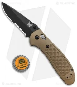 Benchmade Griptilian AXIS Lock Knife Sand (3.45" Black Serr) 551SBKSN-S30V -SOG Store Benchmade Griptilian AXIS Lock Sand Black Serr 551SBKSN S30V BHQ 3334 jr bottlecap