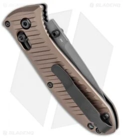 Benchmade Mini Presidio II Manual Knife Bronze Aluminum (3.2" Gray) 575GY- 2001 -SOG Store Benchmade Mini Presidio II Auto Bronze Aluminum Gray 575GY 2001 BHQ 104905 jr side
