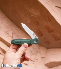Benchmade 940 Osborne AXIS Lock Knife Green (3.4" Satin) -SOG Store Benchmade Osborne AXIS Lock Knife Green Satin 940 BHQ0160 kp canyonlands petroglyph web