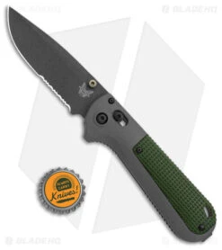 Benchmade Redoubt AXIS Lock Knife Green/Gray Grivory (3.6" Cerakote Serr) 430SBK 7 Benchmade Redoubt AXIS Lock Knife Green/Gray Grivory (3.6" Cerakote Serr) 430SBK -SOG Store Benchmade Redoubt AXIS Lock Green Gray Grivory Cerakote Serr BHQ 137276 jr bottlecap