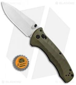 Benchmade Turret AXIS Lock Folding Knife OD Green G-10 (3.7" Satin) 980 -SOG Store Benchmade Turret AIX Lock OD Green G 10 Satin 980 BHQ 92610 jr bottlecap