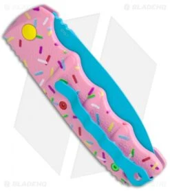 Boker Dessert Warrior Kalashnikov Dagger Automatic Knife (3.25" Blue) Donut -SOG Store Boker Dessert Warrior Kalashnikov Dagger Auto Donut Blue 01KALS72NSOI BHQ 108010 jr side