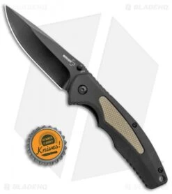 Boker Plus Gemini NGA Spring Assisted Knife Black/Coyote (3.5" Black) 01BO505 -SOG Store Boker Plus Gemini NGA SA Black Coyote Black 01BO505 BHQ 105722 jr bottlecap