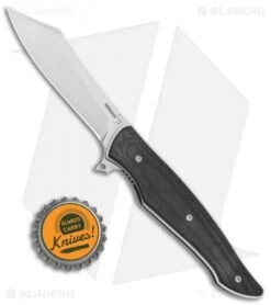 Boker Plus Obscura Liner Lock Flipper Knife Black G-10 (3" Satin) 01BO243 -SOG Store Boker Plus Obscura LL Black G 10 Satin 01BO243 BHQ 111186 jr bottlecap