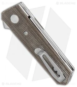 Boker Stubby Kwaiken Exclusive Flipper Knife Green Micarta (2" Satin) 6 Boker Stubby Kwaiken Exclusive Flipper Knife Green Micarta (2" Satin) -SOG Store Boker Stubby Kwaiken Flipper Green Canvas Micarta Satin 01BO227SOI BHQ 107930 jr side