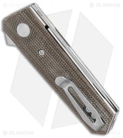 Boker Stubby Kwaiken Exclusive Flipper Knife Green Micarta (2" Satin) 3 Boker Stubby Kwaiken Exclusive Flipper Knife Green Micarta (2" Satin) - Image 3