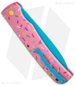 Boker XXL Kalashnikov Exclusive Dessert Warrior Automatic Knife (4.75" Blue) -SOG Store Boker XXL Kalashnikov Auto Dessert Warrior BHQ Exclusive Pink Blue BHQ 126276 jr side