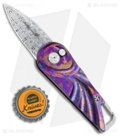 Brian Tighe Custom Tighe Nee Automatic Knife Timascus (1.9" Damasteel) -SOG Store Brian Tighe Custom Tighe Nee Auto Timascus Damasteel BHQ 77981 jr bottlecap