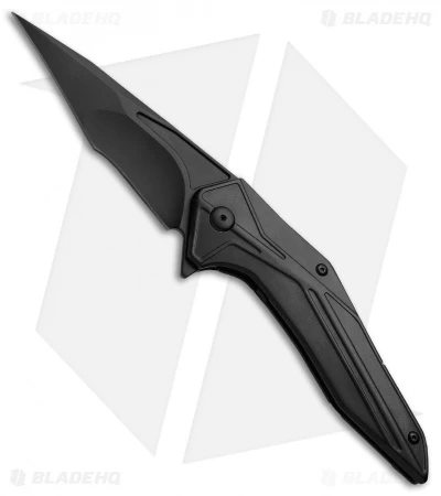 Brous Blades Tyrant Liner Lock Flipper Knife Black (4" Black) 1 Brous Blades Tyrant Liner Lock Flipper Knife Black (4" Black)