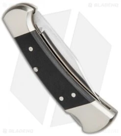 Buck Knives Buck 112 Ranger Elite Automatic Lockback Knife Black G-10 (3" S30V Satin) -SOG Store Buck 112 Ranger Elite Auto LB Black G 10 Satin 0112BKSA B BHQ 87955 jr side 1