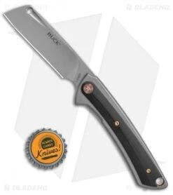 Buck Hiline Frame Lock Knife Black G-10/Gray Al (3.25" SW) 0263GYS -SOG Store Buck 263 HiLine Frame Lock Knife Aluminum With Black G 10 Satin D2 BHQ 137042 td size