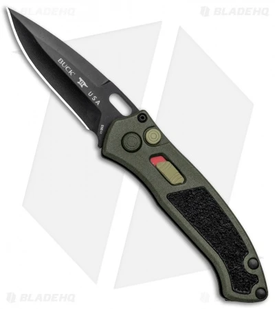 Buck Knives Buck Impact Automatic Knife OD Green (3.125" Black) 0898GRS1 1 Buck Knives Buck Impact Automatic Knife OD Green (3.125" Black) 0898GRS1