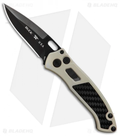 Buck Knives Buck Impact L.E. Legacy Automatic Knife Tan/Carbon Fiber (3.1" Black) 0898TNSLE 1 Buck Knives Buck Impact L.E. Legacy Automatic Knife Tan/Carbon Fiber (3.1" Black) 0898TNSLE