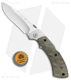 Buck Knives Buck Open Season Folding Skinner Lockback Knife OD Green Micarta (3.7" Satin) -SOG Store Buck Open Season Folding Skinner 557ODS BHQ 80998 jr bottlecap