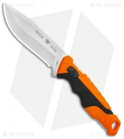 Buck Knives Buck Pursuit Pro Small Fixed Blade Knife Black/Orange (3.75" Satin)