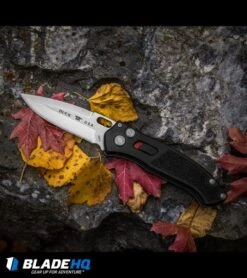 Buck Knives Buck Impact Automatic Knife Black (3.125" Satin) 0898BKS -SOG Store Buck impact auto 0898bks BHQ 27435 fall leaves dl