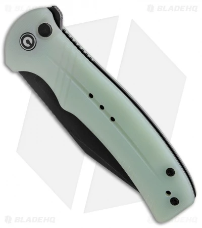 CIVIVI Cogent Button Lock Knife Natural Jade G-10 (3.5" Black Serr) C20038E-3 2 CIVIVI Cogent Button Lock Knife Natural Jade G-10 (3.5" Black Serr) C20038E-3 - Image 2