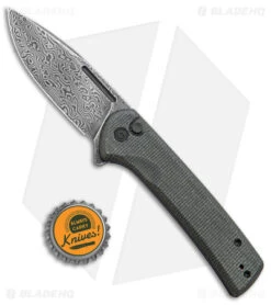 CIVIVI Conspirator Button Lock Knife Dark Green Micarta (3.5" Damascus) -SOG Store CIVIVI Conspirtator Button Lock Dark Green Micarta Damascus BHQ 141467 jr bottlecap