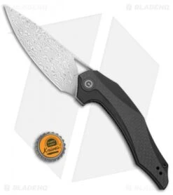 CIVIVI Isham Plethiros Flipper Knife Black/Carbon Fiber (3.45" Damascus) C904DS -SOG Store CIVIVI Isham Plethiros Flipper Knife Black Carbon Fiber Damascus C904DS BHQ 99830 kp bottle cap